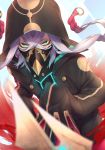  1boy absurdres asclepius_(fate/grand_order) black_jacket black_mask_(clothing) braid breastplate buttons commentary_request covered_mouth face_mask fate/grand_order fate_(series) gradient_hair green_eyes hair_between_eyes highres hood hood_up hooded_jacket hoodie jacket long_hair long_sleeves looking_at_viewer male_focus mask masked multicolored_hair open_clothes red_hair sleeves_past_fingers sleeves_past_wrists solo twin_braids two-tone_hair white_hair yuurei447 