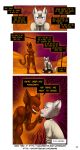  absurd_res butt clothing comic dialogue domestic_cat duo english_text felid feline felis hi_res howard_(james_howard) james_(james_howard) james_howard mammal shrinking text 