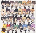  6+boys 6+girls akabane_karma animal_ears ansatsu_kyoushitsu ball baseball_(object) black_hair blonde_hair blue_eyes blue_hair book box braid brown_eyes bug butterfly camera candle cat_ears cat_girl cat_tail chiba_ryuunosuke chibi clapperboard commentary_request drink_carton envelope everyone explosive fish flower food fuwa_yuzuki gift gift_box glasses green_hair grenade grey_eyes grey_hair grey_pants grin gun hair_ornament hair_over_eyes handgun hara_sumire hat hayami_rinka hazama_kirara highres holding holding_ball holding_book holding_camera holding_candle holding_envelope holding_flower holding_gift holding_gun holding_knife holding_paint_palette holding_paintbrush holding_polearm holding_spoon holding_weapon holding_whip horibe_itona irina_jelavic isogai_yuuma jiritsu_shikou_kotei_houdai juice_box kanzaki_yukiko karasuma_tadaomi kataoka_megu kayano_kaede kimura_masayoshi knife korean_commentary koro-sensei kunugigaoka_middle_school_uniform kurahashi_hinano m_uramatsu_takuya maehara_hiroto mimura_kouki mortarboard multiple_boys multiple_girls muramatsu_takuya nakamura_rio necktie okajima_taiga okano_hinata_(ansatsu_kyoushitsu) okuda_manami one_eye_closed open_mouth paint_palette paintbrush pants pink_hair polearm purple_eyes red_hair rifle school_uniform shiota_nagisa simple_background skirt smile sniper_rifle spoon sugaya_sousuke sugino_tomohito tail takebayashi_koutarou terasaka_ryouma twin_braids weapon whip white_hair wrench wristband yada_touka yoshida_taisei 