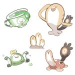  :3 cocomayo29_(tomato) commentary_request cup dugtrio full_body grem_(gigi_murin) hololive korean_commentary magnemite no_humans open_mouth otomo_(cecilia_immergreen) robot shuckle simple_background sinistea tail winding_key wobbuffet 