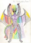  2019 absurd_res anthro balls black_dragon bulge clothing dragon hair hi_res horn hyper hyper_penis kris_the_shapeshifting_derg kris_the_shapeshifting_dragon looking_at_viewer male male/male muscular muscular_male nipples nude penis pride_(disambiguation) rainbow scalie smile solo speedo swimwear underwear 
