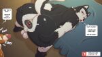 absurd_res anal_request anal_wink anthro anus armello backsack balls bed black_anus butt canid canine canis collar collar_only dialogue duo fox furniture gaping gaping_anus genitals gynomorph hi_res hilda_the_huntress humanoid_genitalia humanoid_penis ike_marshall intersex league_of_geeks magna_(armello) mammal masturbation multicolored_body muscular muscular_intersex nude on_bed penile penile_masturbation penis perineum presenting presenting_anus presenting_hindquarters realm_royale speech_bubble spiked_collar spikes spread_anus spread_butt spreading wolf yellow_eyes