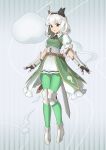  1girl absurdres adapted_costume ascot belt black_ascot black_hairband breasts brown_belt chinese_commentary collared_shirt commentary_request commission full_body gauntlets green_eyes green_pantyhose green_vest grey_hair hairband hehejiu highres hitodama konpaku_youmu konpaku_youmu_(ghost) leg_armor looking_at_viewer multiple_swords overskirt pantyhose pleated_skirt puffy_short_sleeves puffy_sleeves second-party_source sheath sheathed shirt short_sleeves skirt small_breasts solo sword sword_on_back touhou variant_set vest weapon weapon_on_back white_shirt 