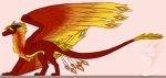  avian dragon european_mythology feral greek_mythology hi_res hybrid icy-marth male model_sheet mythological_bird mythological_firebird mythology phoenix solo 