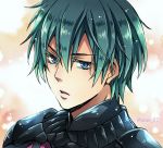  1boy armor artist_request blue_eyes blue_hair byleth byleth_(male) cape fire_emblem fire_emblem:_fuukasetsugetsu looking_at_viewer male_focus short_hair simple_background solo upper_body white_background 