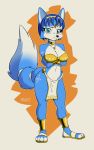  anthro big_breasts breasts canid canine clothing female fox hi_res krystal looking_at_viewer mammal nintendo simple_background skeleito solo star_fox video_games 
