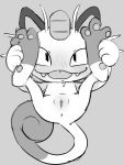  a_cat_is_fine_too anthro anus felid female greyscale mammal meowth monochrome nintendo paperclip_(artist) pawpads paws pok&eacute;mon pok&eacute;mon_(species) presenting pussy sex solo_focus tongue video_games 