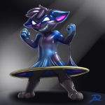 1:1 bodysuit clothing hi_res league_of_legends male radasus ring riot_games rubber skinsuit smile solo tight_clothing transformation video_games yordle 