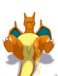  bodily_fluids charizard dishka female genital_fluids hi_res nintendo peeing pok&eacute;mon pok&eacute;mon_(species) pussy solo urine video_games watersports 