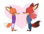  2019 anthro canid canine clothing disney female fox fur hi_res male mammal mother mother_and_son mrs._wilde nick_wilde parent qalcove simple_background son zootopia 