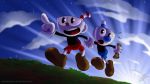  16:9 clarakerber clothed clothing cuphead_(character) cuphead_(game) duo for_a_head humanoid mugman not_furry object_head video_games 