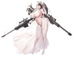  1girl animal_ears anti-materiel_rifle bangs barrett_m82 black_hair bow bow_panties bra breasts cat_ears curvy destiny_child dress earrings floating_hair flower full_body g-string gloves groin gun hair_flower hair_ornament hair_ribbon heart heart-shaped_pupils high_heels highleg highleg_panties hildr_(destiny_child) holding holding_gun holding_weapon huge_breasts jewelry lace lace-trimmed_bra lace-trimmed_legwear lace-trimmed_panties lace_trim lipstick long_hair makeup mole mole_on_arm mole_on_breast mole_on_thigh navel necklace nightmadness official_art open_mouth panties ponytail purple_eyes ribbon rifle side-tie_panties sniper_rifle solo standing stomach strapless strapless_bra strappy_heels swept_bangs symbol-shaped_pupils thick_thighs thighs thong transparent_background underwear veil weapon wedding_dress white_bra white_gloves white_legwear white_panties 