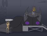  absurd_res ambiguous_gender b1_battle_droid battle_droid big_breasts breasts debiddraws duo female gynomorph_(lore) hangar hi_res huge_breasts humanoid living_machine lying_on_ground machine macro nipples on_ground presenting presenting_breasts prostitution puffy_nipples robot solo_focus star_wars tie_fighter victoria_(ncrmadness50) vulture_droid wide_hips 