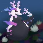  animon_(lumentale) anthozoan anthro apollysabyss aquatic aquatic_dragon big_chest black_sclera cnidarian coral coral_horn coral_reef dragon encantyss_(lumentale) female fish hi_res horn iridescent_body lumentale mythological_creature mythological_scalie mythology navel pseudo_horn pupils purple_pupils scalie seadragon_(fish) snout solo syngnathid syngnathiform white_coral wide_hips yellow_eyes 