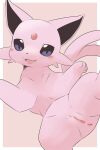  2021 4_fingers anus black_inner_ear black_nose blue_eyes blush blush_lines border canid cheek_tuft digital_drawing_(artwork) digital_media_(artwork) eeveelution espeon facial_tuft female female_feral feral fingers forehead_gem forked_tail fur gem generation_2_pokemon genitals glistening glistening_eyes humanoid_genitalia humanoid_genitalia_on_feral humanoid_vulva humanoid_vulva_on_feral looking_at_viewer mammal nintendo open_mouth open_smile outside_border paws pink_body pink_fur pink_tail pokemon pokemon_(species) pu_sukebe quadruped red_anus red_gem simple_background smile smiling_at_viewer solo spread_arms spread_legs spreading tail tuft unusual_anatomy unusual_tail vulva white_border 