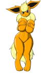  2:3 anthro big_breasts breast_squish breasts eeveelution featureless_crotch female flareon gureirar hi_res huge_breasts nintendo pok&eacute;mon pok&eacute;mon_(species) solo squish video_games 