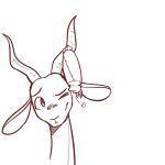  &lt;3 1:1 2019 ambiguous_gender antelope anthro bovid brown_and_white chiropteran deke_(ittybittykittytittys) duo eyes_closed facial_markings fuel_(character) gazelle hanging_by_feet head_markings horn ittybittykittytittys kissing mammal markings monochrome simple_background size_difference upside_down white_background 