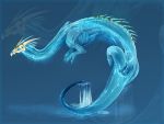  2019 absurd_res digital_media_(artwork) dragon feral hi_res horn nashiholy simple_background solo spines spirit water_spirit 
