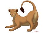  anus butt disney feline feline_pussy female feral kisu lion mammal nala plain_background presenting presenting_hindquarters pussy raised_tail solo the_lion_king white_background 