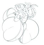 2021 4_fingers anthro armor belt big_butt black_and_white body_armor boot_(artist) bottom_heavy butt chameleon clothed clothed_anthro clothed_male clothing curled_tail fingers gloves handwear huge_butt huge_hips hyper hyper_butt hyper_hips leon_powalski lizard male monochrome nintendo portrait pupils reptile scalie scar shoulder_armor sketch slit_pupils small_waist smile snout solo star_fox suit tail three-quarter_portrait wide_hips