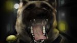 16:9 ambiguous_form black_nose bodily_fluids canid canine canis charlie_b_barking city collar digital_media_(artwork) domestic_dog fur hi_res mammal mouth_shot night open_mouth pink_tongue rektalius saliva solo tan_fur teeth tongue whiskers 