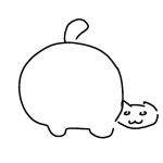 1:1 ambiguous_gender animated anonymous_artist big_butt butt domestic_cat felid feline felis feral loop mammal monobutt twerking