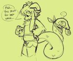 4_fingers ambiguous_gender anthro belly chest_tuft cinnamon_bun clothed clothing english_text fingers food food_in_mouth hand_on_hip hand_on_own_hip hi_res horn humanoid_hands kerchief living_tail looking_down looking_down_at_belly looking_down_at_self navel neckerchief neckwear pastry raised_clothing raised_shirt raised_tank_top raised_topwear reptile scalie serafphim shirt slightly_chubby slightly_chubby_ambiguous slightly_chubby_anthro snake snake_tail solo speech_bubble tail talking_to_self tank_top text topwear tuft unusual_anatomy unusual_tail weight_gain
