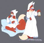 alternate_costume anthro breasts canid canine choker cleavage clothed clothing colored countershade_face countershade_fur countershade_torso countershading digital_media_(artwork) dipstick_tail disney female female_anthro fox full-length_portrait fur grey_background hi_res jewelry lamp lantern maid_marian mammal markings monotone_background multiple_poses necklace nightgown orange_body orange_fur portrait pose punipaws red_fox robin_hood_(disney) simple_background sitting solo standing tail tail_markings tan_body tan_fur true_fox white_clothing