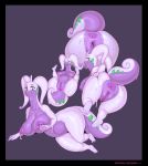  antennae_(anatomy) anthro anthrofied anus barefoot belly big_breasts big_butt breasts butt chelodoy dragon female gastropod goodra green_eyes hi_res looking_at_viewer mollusk multiple_poses nintendo nipples pok&eacute;mon pok&eacute;mon_(species) pose purple_body pussy solo video_games wide_hips 