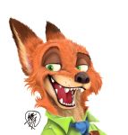  2019 anthro canid canine clothed clothing disney fox fur green_eyes hi_res male mammal nick_wilde sasamaru simple_background zootopia 
