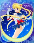  1girl bishoujo_senshi_sailor_moon bishoujo_senshi_sailor_moon_crystal blonde_hair blue_eyes blue_sailor_collar blue_skirt choker closed_mouth copyright_name double_bun elbow_gloves floating_hair from_side gloves long_hair looking_at_viewer miniskirt neckerchief panties pleated_skirt red_neckwear sailor_collar sailor_moon sailor_senshi_uniform shirt skirt sleeveless sleeveless_shirt smile solo standing tamanegiinyo twintails underwear very_long_hair white_gloves white_panties white_shirt 