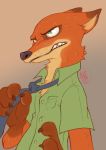  2019 absurd_res anthro canid canine clothed clothing disney fox fur green_eyes hi_res male mammal nick_wilde sasamaru simple_background zootopia 