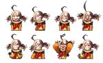  0_0 1girl :3 =_= absurdres ahoge black_gloves blonde_hair blush brown_hair claw_pose closed_eyes closed_mouth commentary crossed_arms ddolbang expressive_hair fingerless_gloves fingernails frown gigi_murin gigi_murin_(1st_costume) gloves hands_on_own_head highres hololive hololive_english hood hood_down long_sleeves medium_hair multicolored_hair multiple_views nail_polish nose_blush open_mouth orange_nails red_eyes scared smile smug split_mouth tearing_up thumbs_up transparent_background twintails two-tone_hair virtual_youtuber wavy_mouth 