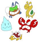  arthropod blue_skin crab crustacean eyes_closed fighter_fly fly hi_res ice insect koopa marine mario_bros nintendo red_skin reptile scalie shellcreeper sidestepper smiles spikes spiny that-8-bit-guy turtle video_games yellow_skin 