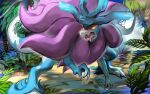  animal_focus claws colored_sclera commentary english_commentary fern kawaguchi_youhei no_humans official_art open_mouth outdoors pokemon pokemon_(creature) pokemon_focus pokemon_tcg pokemon_tcg_pocket red_eyes solo third-party_source walking_wake yellow_sclera 