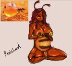 animal_humanoid ant antennae_(anatomy) areola arthropod arthropod_humanoid bodily_fluids breast_milking breasts clitoris colored_lactation female feral food genitals hair honey_(food) honey_pussy_juice honeypot_ant honeypot_breasts humanoid hymenopteran insect insect_humanoid lactating lactating_honey milking_self nipples non-mammal_breasts nude orange_lactation orange_pussy_juice panicland7 photo red_hair reference_inset solo translucent translucent_body unusual_bodily_fluids unusual_lactation yellow_nipples