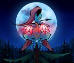 alternate_version_at_source ambiguous_gender anthro full_moon generation_3_pokemon grovyle hi_res leaf leaf_hair leaf_tail male_(lore) moon night nintendo plant plant_hair pokemon pokemon_(species) pseudo_hair semi-anthro shiny_pokemon solo tail tanglefriend tree