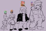 2025 anthro bear digitigrade dipodid felid female hunched_over igwanasuchus jerboa kairo_(secretagentarc) koala krista_(saturday's_off) lion male mammal marsupial michael_(saturday's_off) model_sheet pantherine redesign rodent saturday's_off sebastian_(saturday's_off) size_difference sketch vombatiform