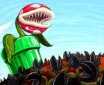  black_skin flora_fauna mario_bros muncher_(mario) nintendo not_furry open_mouth piranha_plant plant polkadots red_skin sharp_teeth teeth video_games ブラックパックン 