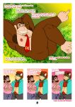 absurd_res anthro ape armpit_focus blush bodily_fluids bowser bulge clothing comic dialogue donkey_kong_(character) donkey_kong_(series) drooling dropsofmoonlight english_text erection erection_under_clothing erection_under_pants gorilla group hairy haplorhine hi_res human humanoid kong koopa male male/male mammal mario mario_bros musclegut muscular nintendo nude one_eye_closed overweight primate profanity saliva scalie text trio wink