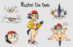 2023 4_fingers animate_inanimate anthro ball_transformation baseball_cap_only biped black_hair black_nose black_tail blush blush_lines canid canine canis clothed clothing clothing_transformation crop_top demi_transformation digital_media_(artwork) domestic_dog egg_sticker english_text female fingers flattened flattening_fetish footwear genderfluid_(lore) gesture grey_background hair hat hat_only headgear headgear_only headwear headwear_only hi_res humanoid humanoid_ears inanimate_transformation jacket light_body light_skin living_ball living_clothing living_underwear looking_at_viewer mammal model_sheet mostly_nude multiple_poses navel panties_transformation pose pubes rachel_(egg_sticker) shirt shoes simple_background skimpy solo sphere_creature tail text thought_bubble topwear transformation underwear_transformation vowelless vowelless_vocalization waving waving_at_viewer
