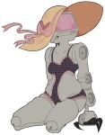 alpha_channel aphrodite_(drunkydude) belly breasts claws digital_media_(artwork) drunkydude electronics female feminine for_a_head grey_body heart_symbol hi_res humanoid machine not_furry object_head pink_face robot robot_humanoid sagging_breasts screen screen_face screen_head solo television tv_head wheel_feet