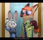  2019 absurd_res anthro brodogz canid canine disney eyewear female fox fur hi_res judy_hopps lagomorph leporid male mammal nick_wilde purple_eyes rabbit sunglasses zootopia 