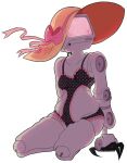 alpha_channel aphrodite_(drunkydude) belly breasts claws digital_media_(artwork) drunkydude electronics female feminine for_a_head grey_body heart_symbol hi_res humanoid machine not_furry object_head pink_face robot robot_humanoid sagging_breasts screen screen_face screen_head solo television tv_head wheel_feet