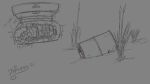 16:9 2026 ambiguous_gender anthro bdsm blood bodily_fluids bondage bound canid canine canis car_trunk cattail_(plant) domestic_dog hi_res hostage implied_fatal mammal monochrome oil_drum poodle postmortempoodle princess_(postmortempoodle) scared trans_(lore) trans_woman_(lore) widescreen