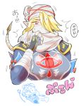  1girl bandages blonde_hair doboshiru eyebrows_visible_through_hair gloves hair_over_one_eye mask pointy_ears red_eyes sheik simple_background super_smash_bros. the_legend_of_zelda white_background 