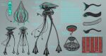 3_legs 3_toes absurd_res alien andromorph annotated annotations blue_light cage cybernetics cyborg elenmory english_text exhaust_pipe exported_character feet female flag flesh_cave flesh_wall glowing glowing_eyes grey_body grey_metal hi_res intersex iris_door iris_hatch ixa_(oc) machine macro markings meat_cave mechanical_arm metal metal_shell metallic_body milking_tentacles milking_tube model_sheet nozzle pennant pennant_banner reference_image robot solo sphincter tall teal_markings tentacles text toes tripod tripod_(war_of_the_worlds) weapon weapon_arm xenopod