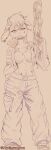 anthro belt_buckle blood blood_on_face bodily_fluids bottomwear bovid breasts buckle caprine clothed clothing cybernetics cyberpunk digital_media_(artwork) ear_piercing ear_ring female footwear fur goat gun hair hi_res horn jacket looking_at_viewer machine mammal maximus_sun navel pants piercing ranged_weapon ring_piercing scar shoes shotgun sketch solo topless topwear vasira weapon