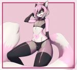  anthro bulge canid canine clothed clothing crossdressing girly looking_at_viewer male mammal open_mouth rubber smile solo suelix thick_thighs tight_clothing wide_hips 