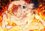  &gt;:) 2boys abs anal angry bangs bara black_eyes black_hair bracelet censored closed_eyes closed_mouth cross cum cum_in_ass cum_on_body cum_on_upper_body ejaculation erection fairy_tail fire gray_fullbuster hair_between_eyes jewelry leg_grab male_focus mosaic_censoring multiple_boys multiple_penises muscle natsu_dragneel necklace nipples nude open_mouth patreon_logo patreon_username penis pink_hair projectile_cum scarf signature smille spiked_hair spread_legs sweat sweatdrop tattoo testicles white_scarf yaoi yellow_eyes zamius 